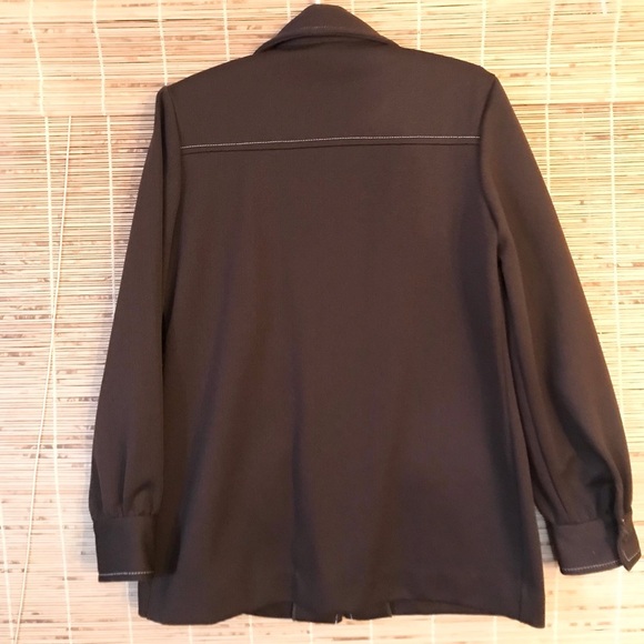 Vintage Pykeetes Leisure Jacket 70’s Brown Funky Groovy No Tag See Measurements - Picture 4 of 7